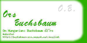 ors buchsbaum business card